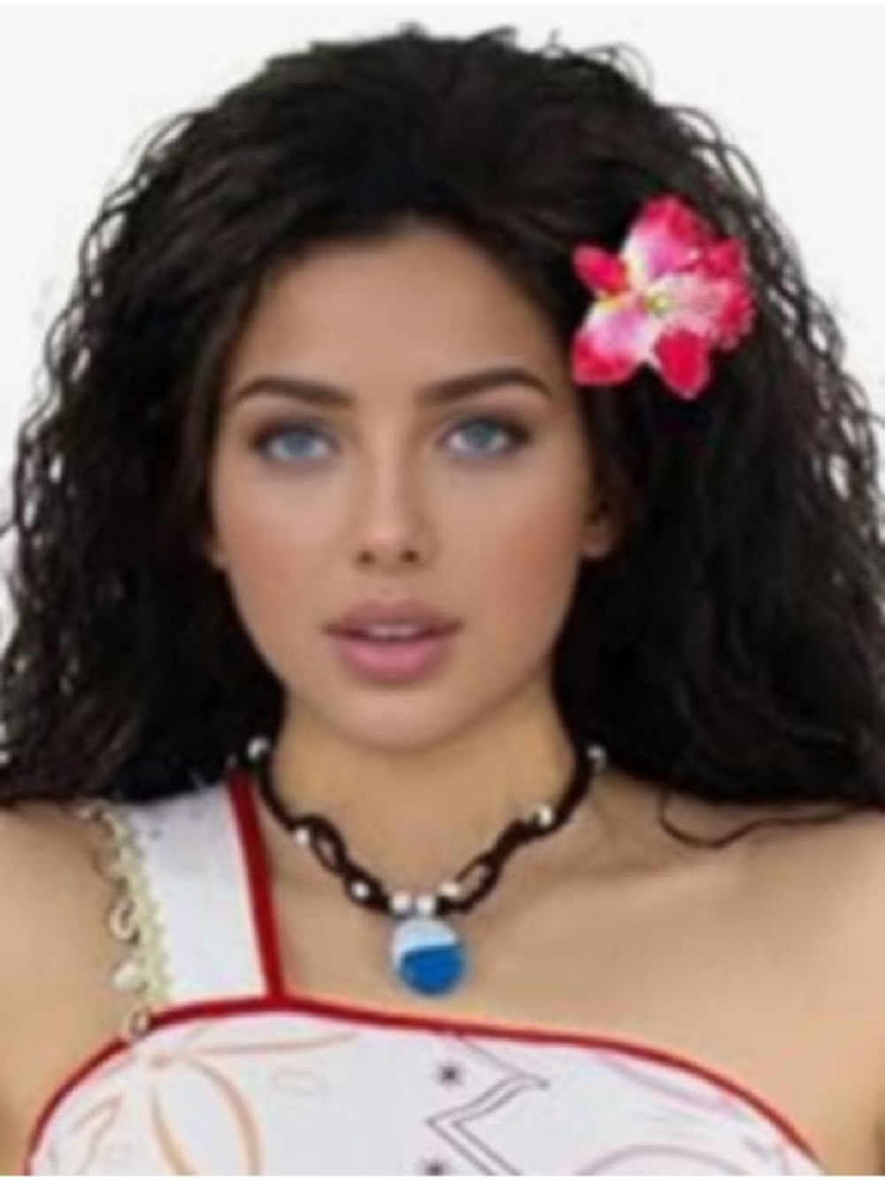Island princess wig & bracelets